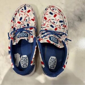 Patriotic hey dude shoes
